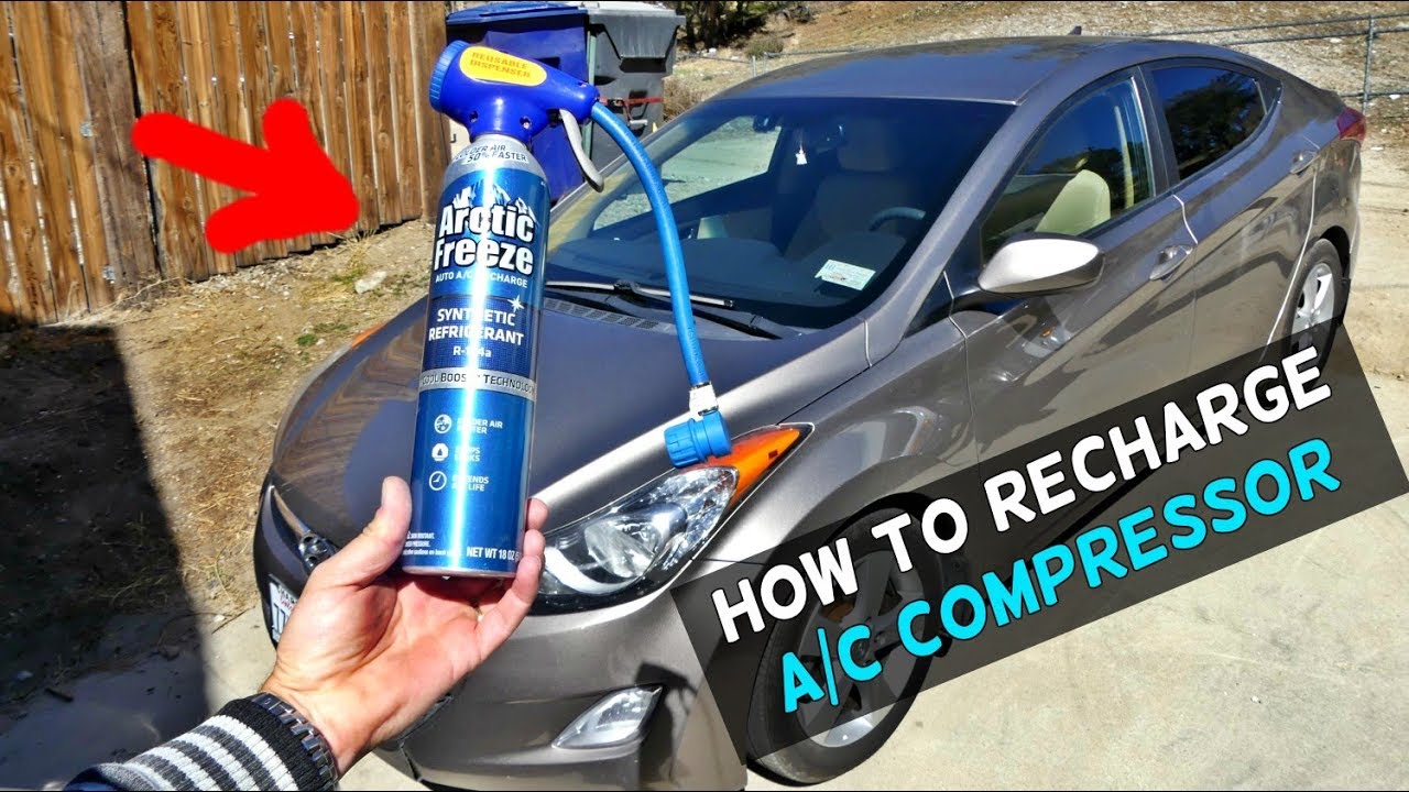 КАК ЗАПРАВИТЬ КОМПРЕССОР КОНДИЦИОНЕРА НА HYUNDAI ELANTRA