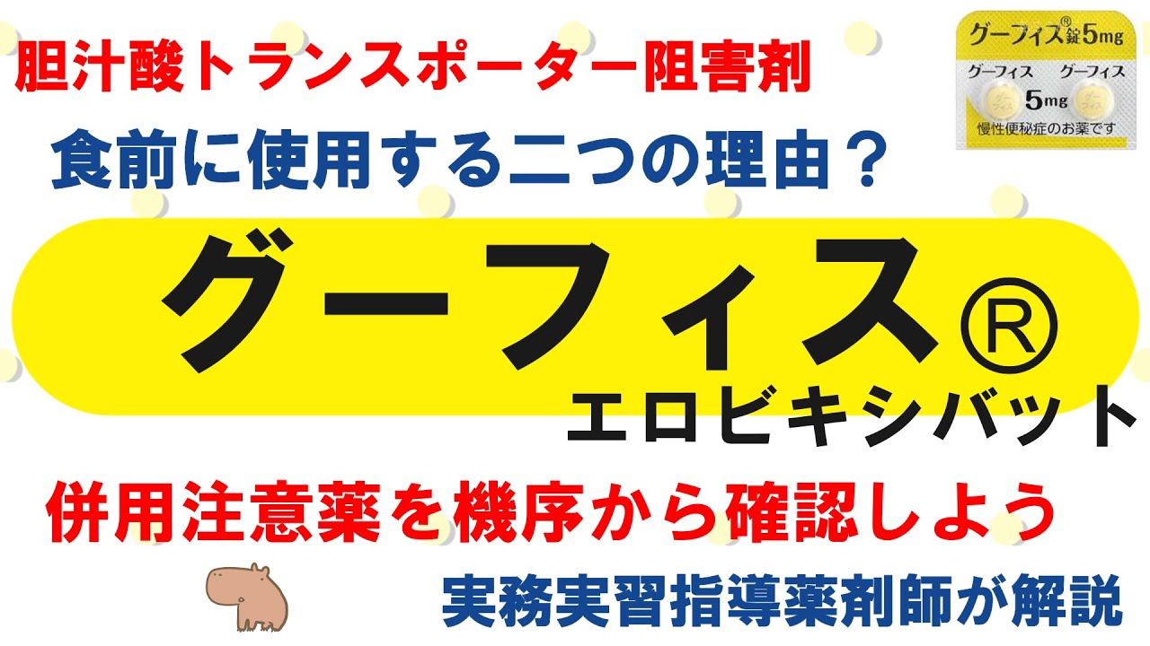 【薬の勉強】グーフィスⓇ（エロビキシバット）のこれ知ってる？【薬剤師・医療従事者】