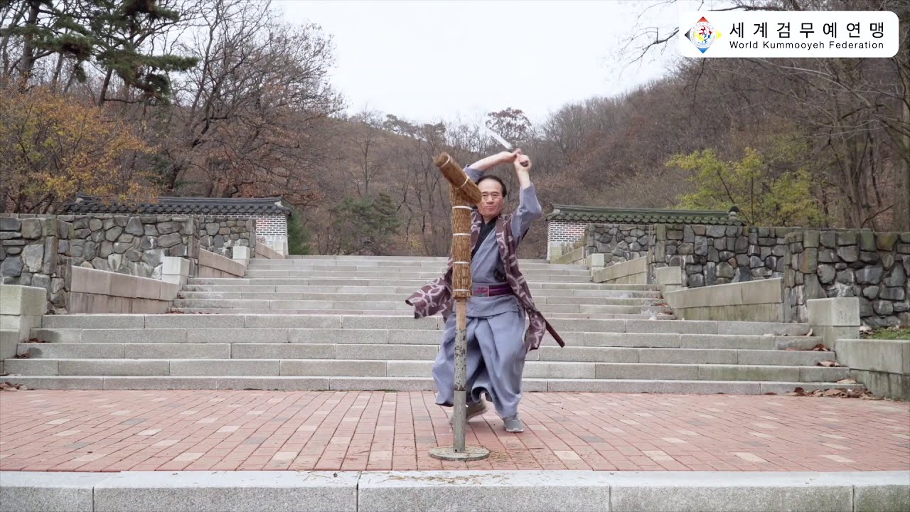 World Kummooyeh Federation - korea sword   검무예 창시자 정복수 총재님 발도술 예도쌍검 베기 시연
