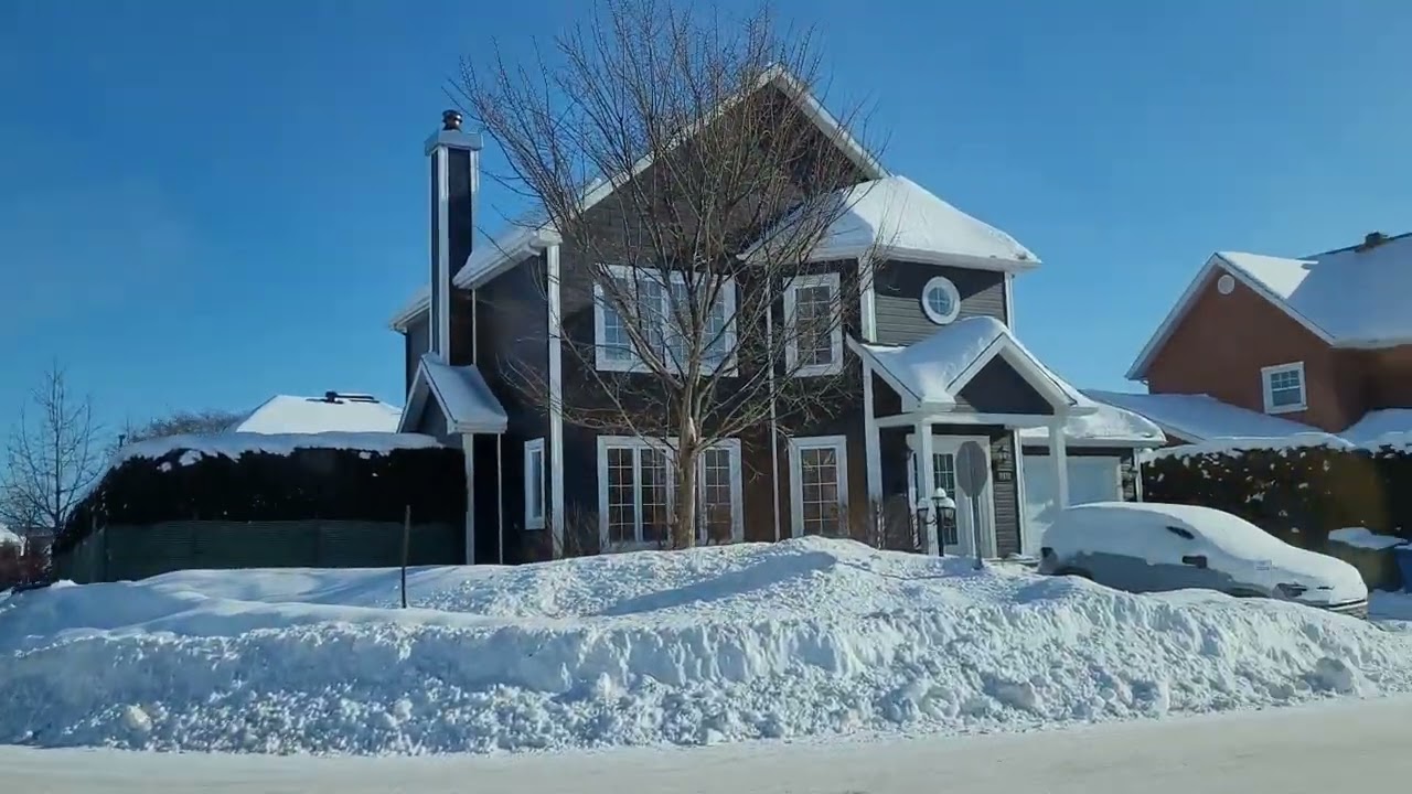 Sunny Morning Drive in Quebec City ❄️.       -25°C Winter Ride