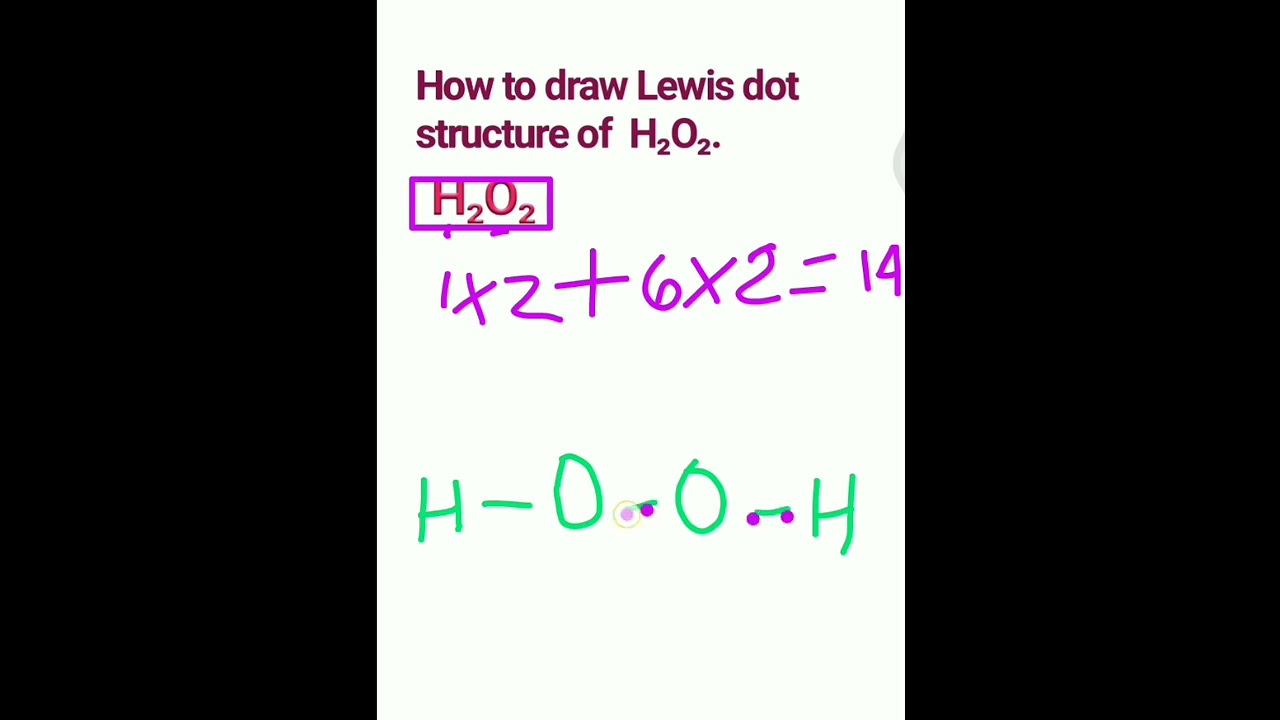 Lewis dot structure of H₂O₂(hydrogen peroxide )#lewisstructures #lewisdotstructure