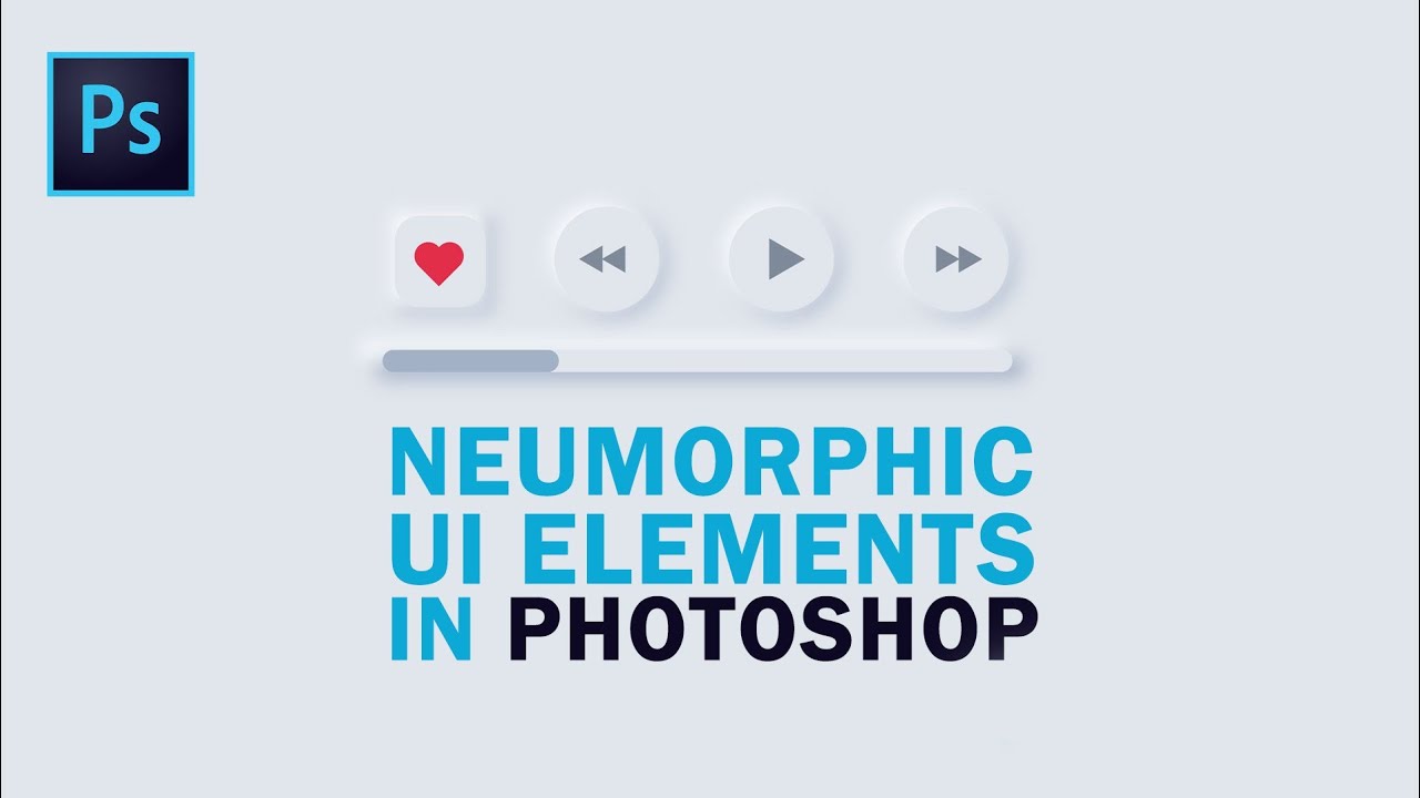 Neumorphic UI Element in Photoshop | Photoshop Tutorial