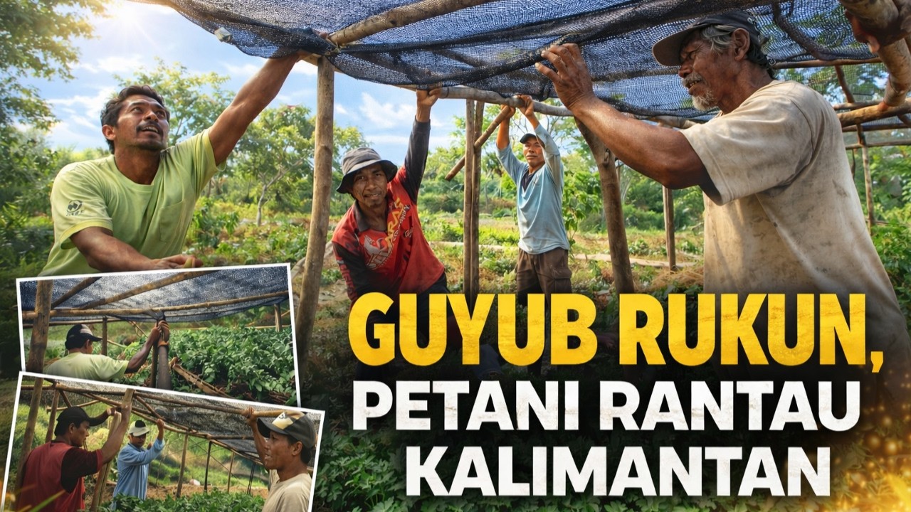 KERJA SAMA PETANI RANTAU SELESAIKAN RUMAH SELEDRI DI LAHAN TRANSMIGRASI KALIMANTAN UTARA