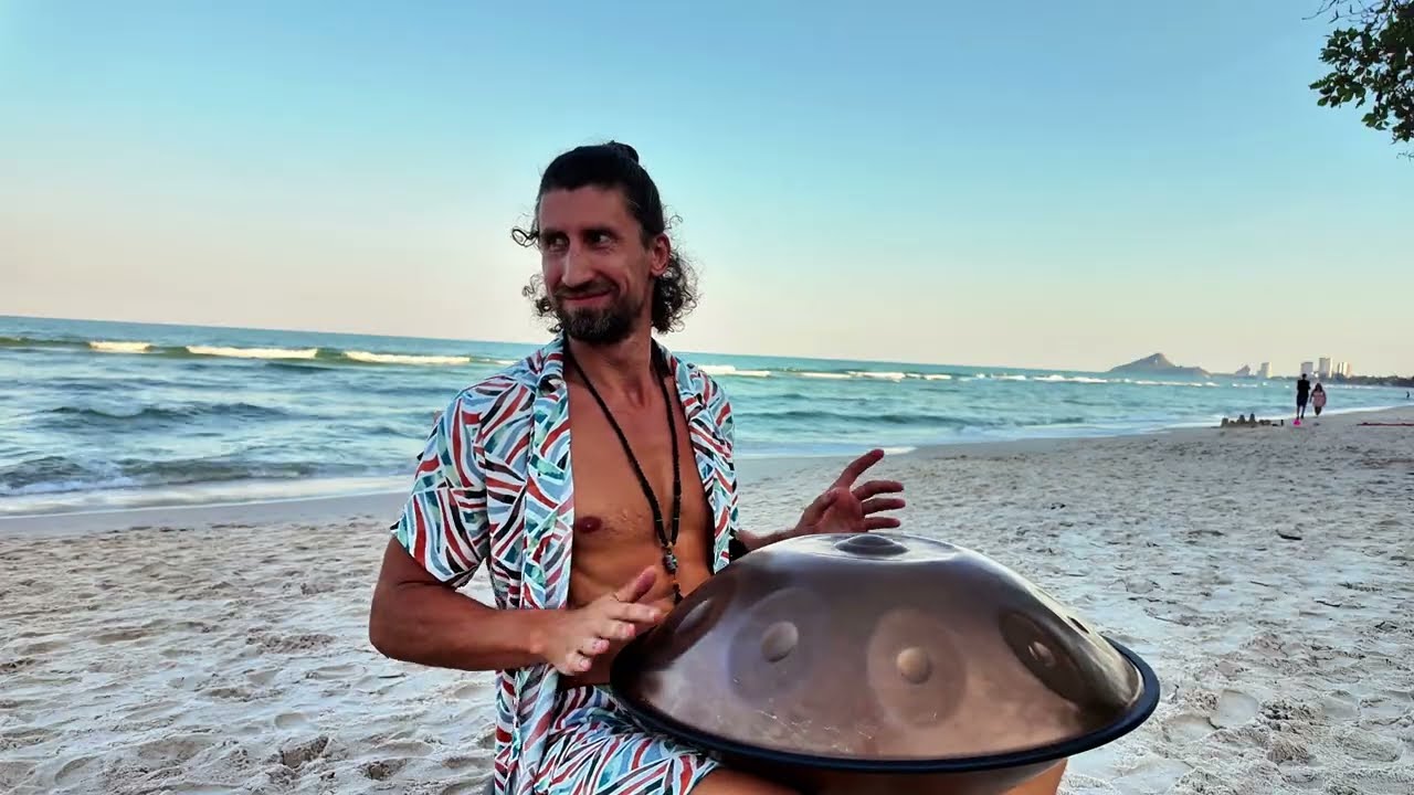 432 Hz Handpan Meditation: Sunset in Hua Hin | 4K Relaxing Music for Deep Sleep & Yoga