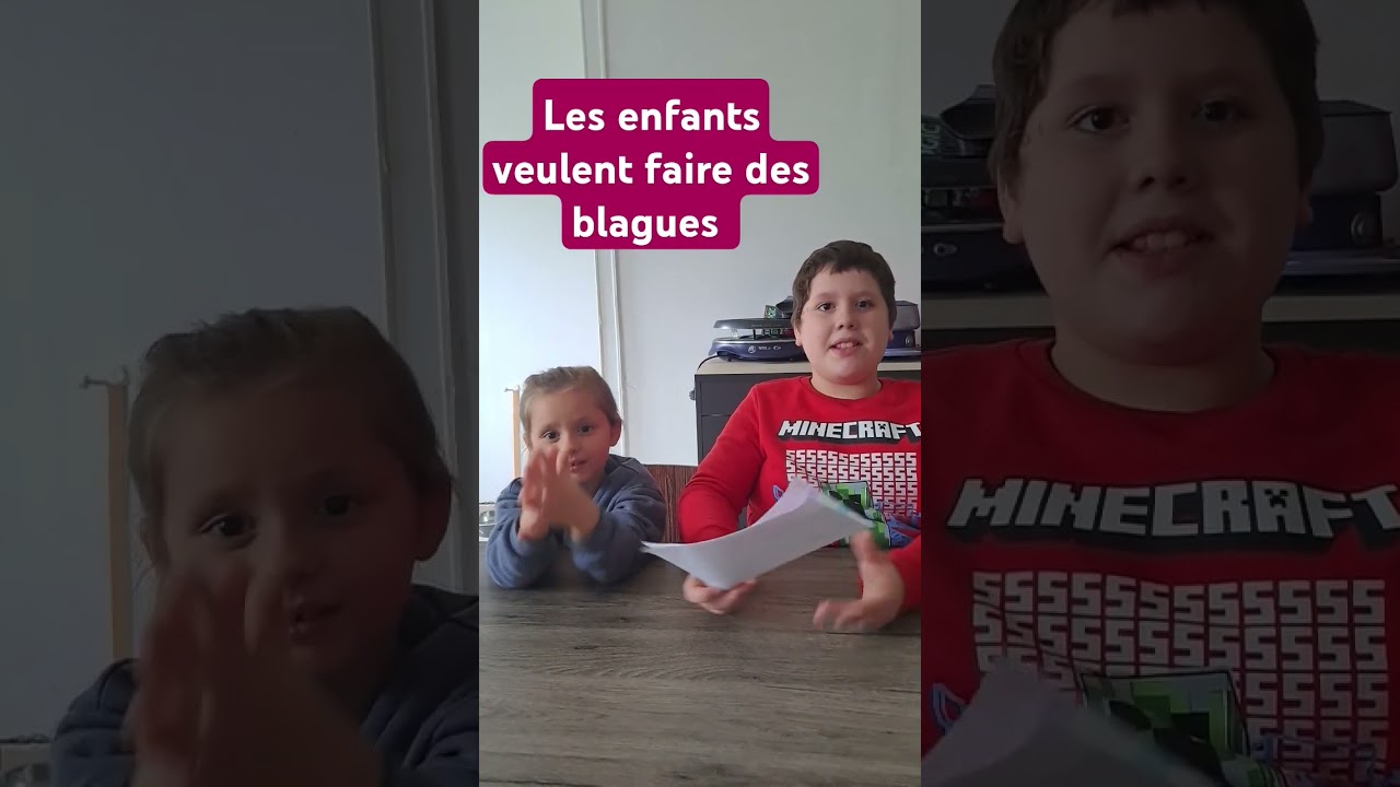 Les enfants veulent faire des blagues 