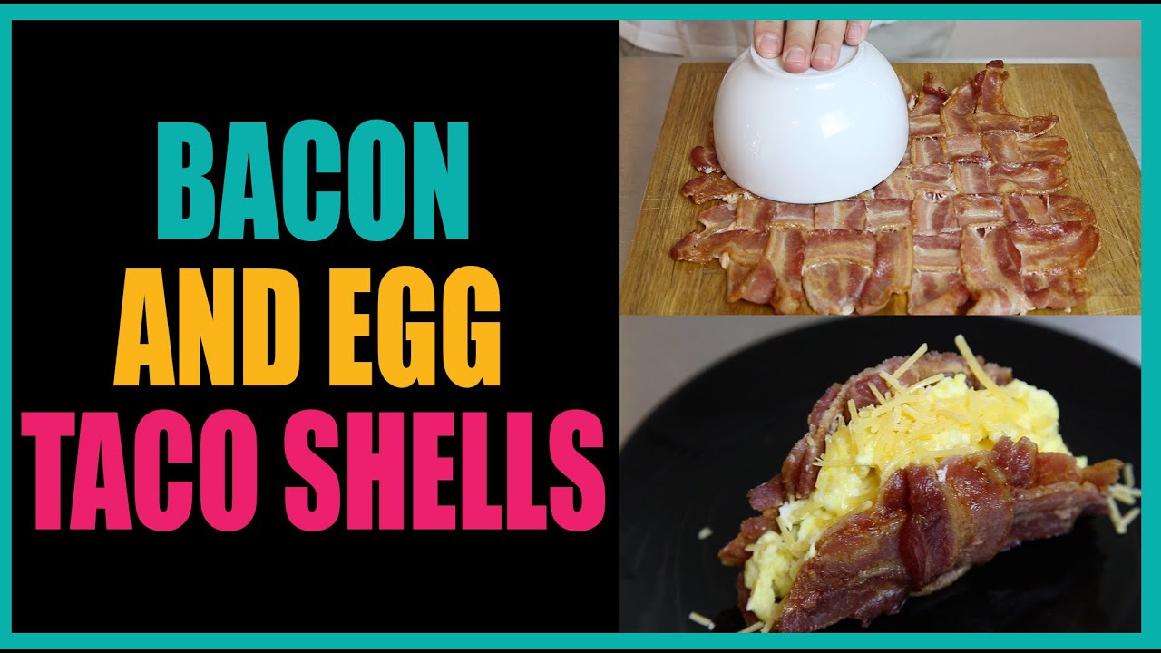 Bacon Taco Shells with Eggs and Cheese