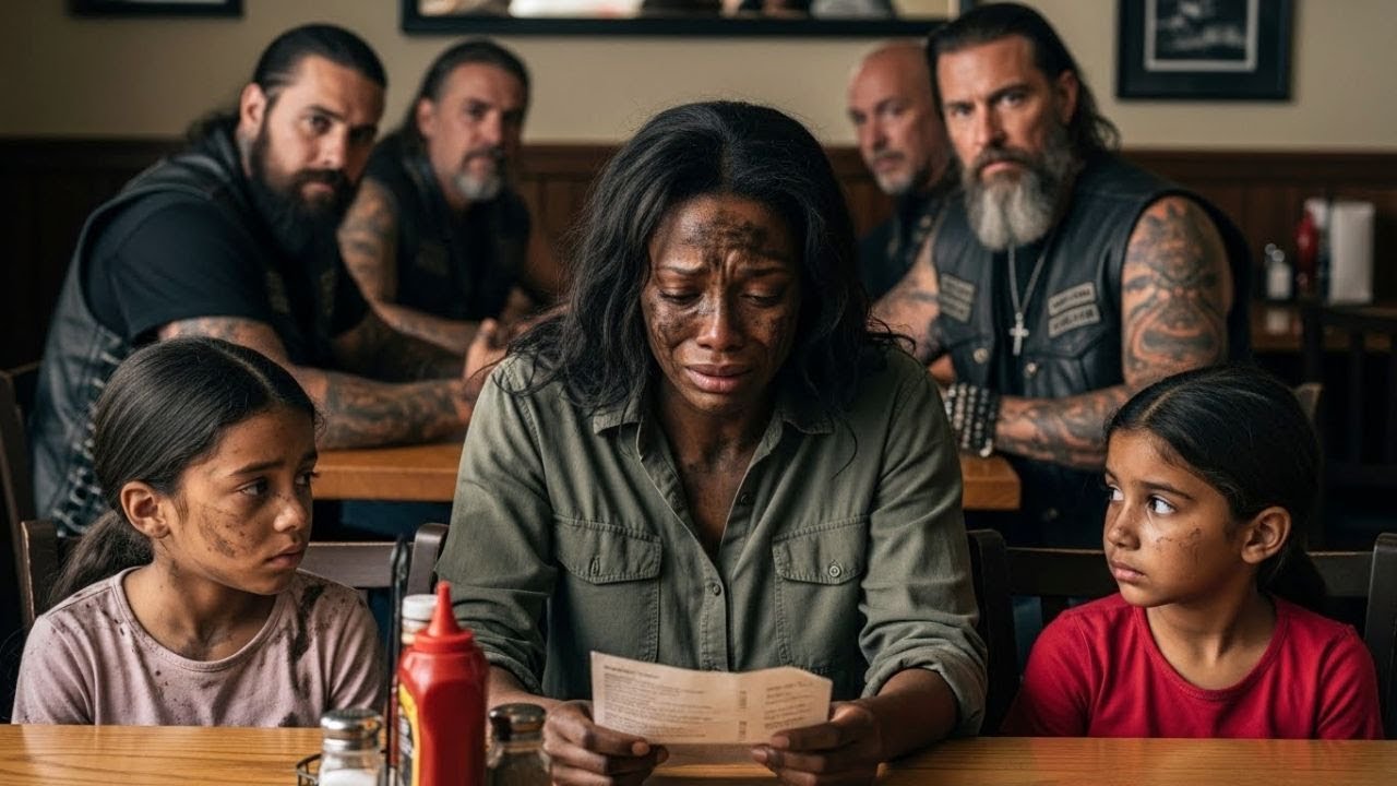 Poor Black Mother Takes Her Twins Out for Christmas Dinner with $20 — Then Hells Angels Walk In!