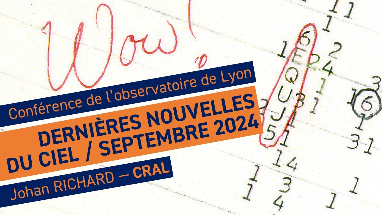Actualités astronomiques de septembre 2024 | Conférence de l'observatoire de Lyon