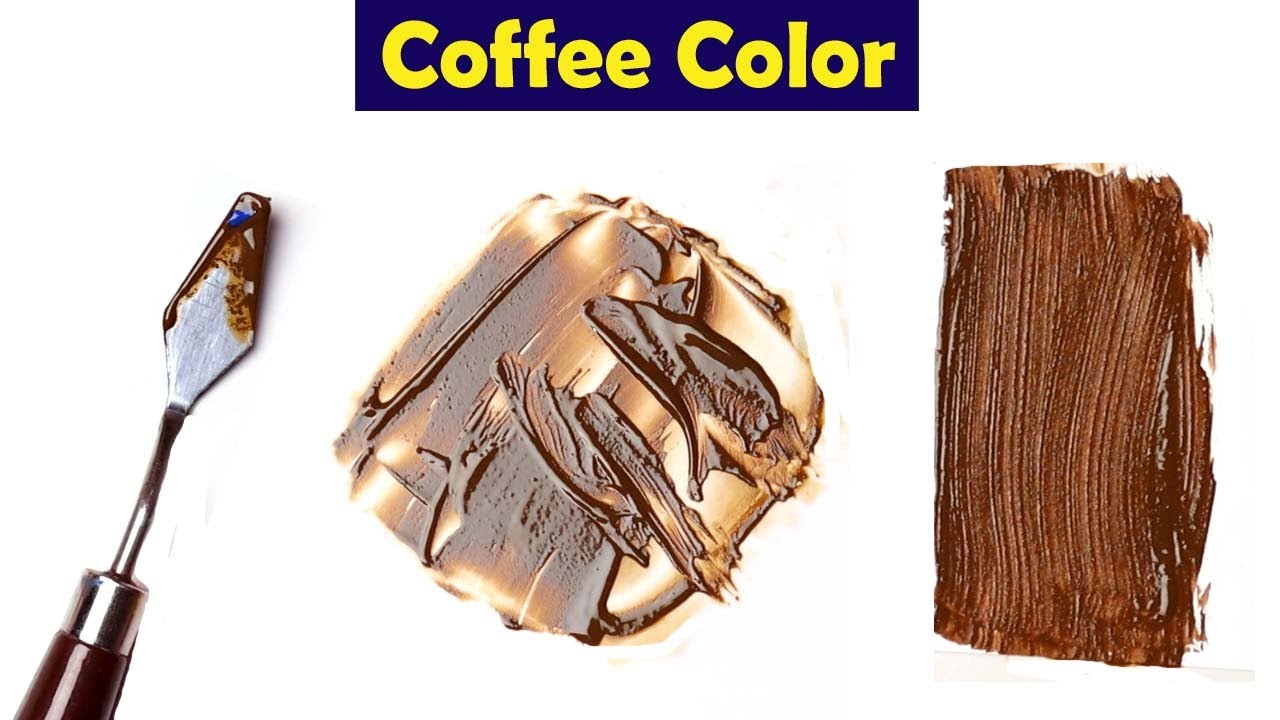 How To Make Coffee Color - Mix Acrylic Colors