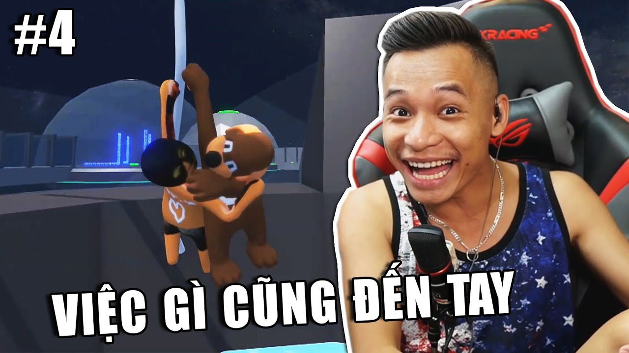 (Mixigaming Human: Fall Flat #4) Ông già 30 tuổi gồng gánh mấy thằng em leo trèo giải đố.