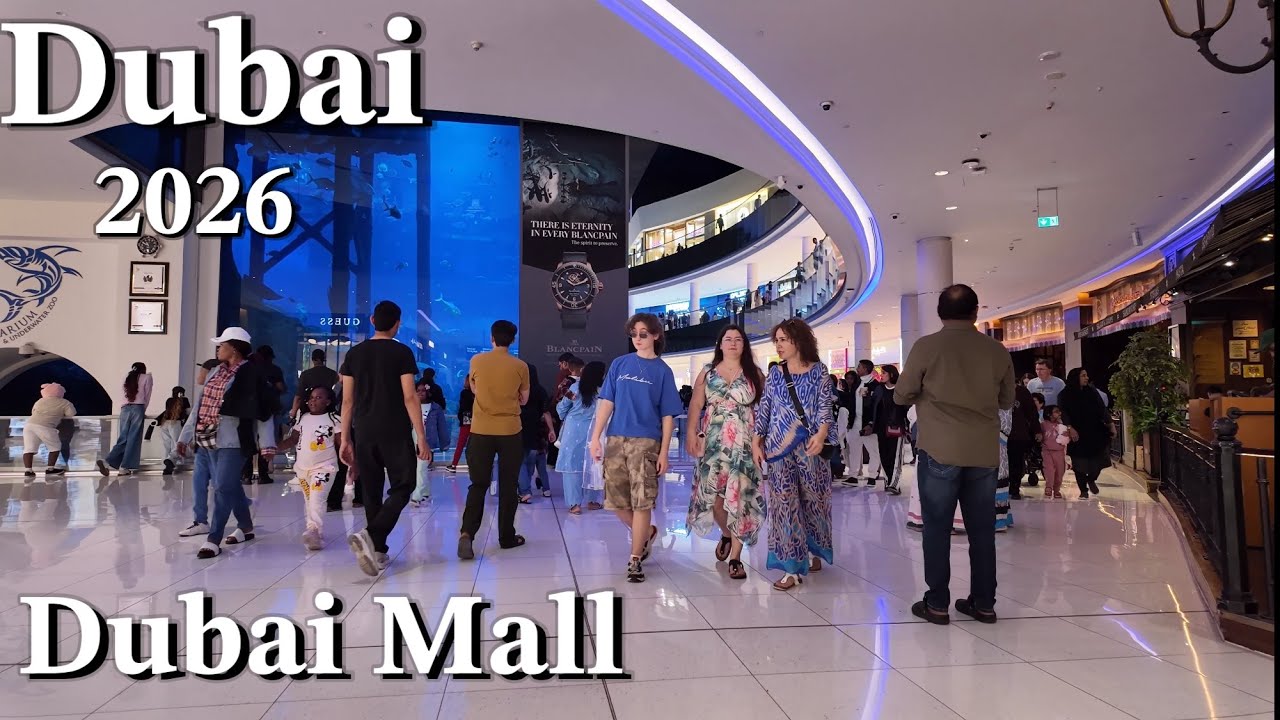 Amazing Dubai Mall Tour in 4K | Aquarium, Waterfall & Top Brand Shops Walkthrough