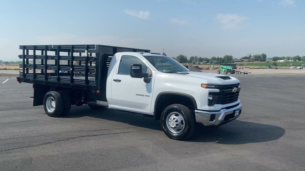 2024 Silverado 3500 HD with Rugby 12’ Stake Bed