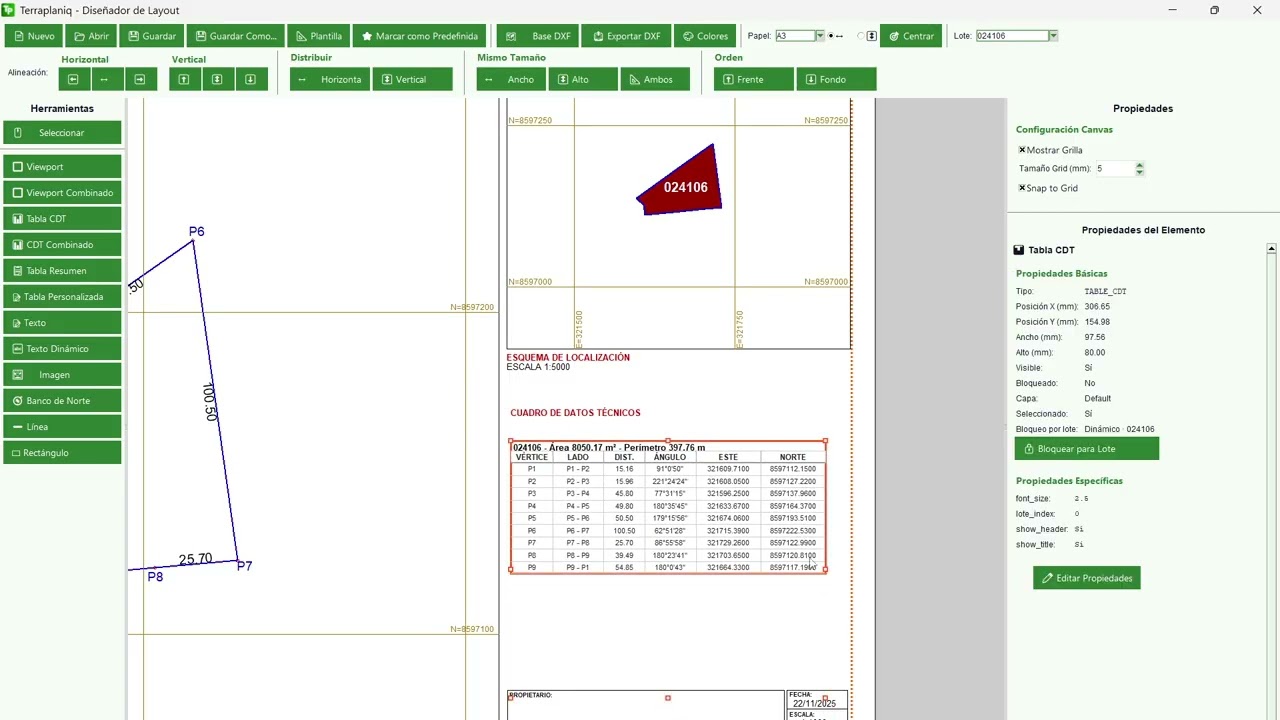Terraplaniq estrena Layout Designer: Crea Plantillas + Base Gráfica + Plano DXF en Segundos