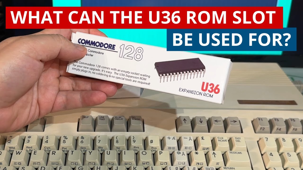 Exploring the Commodore 128 U36 empty ROM slot and testing out the luma fix to remove jail bars