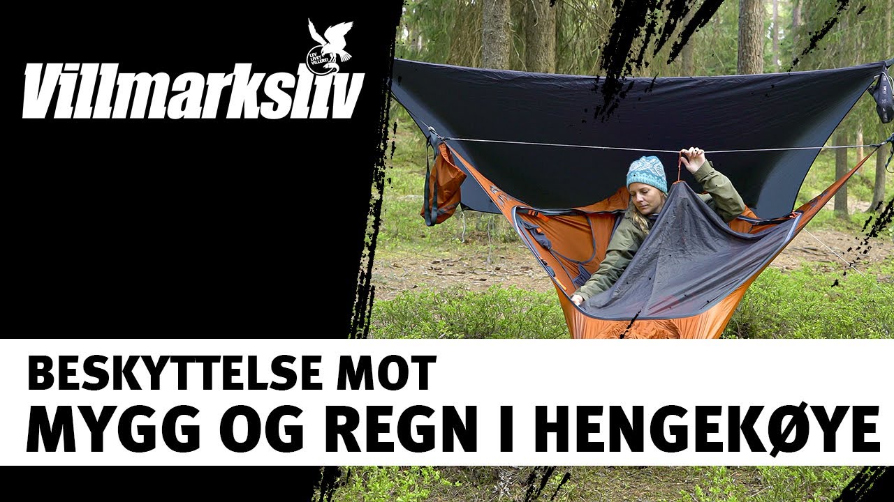 Beskyttelse mot mygg og regn i hengekøye 🌧️🌈
