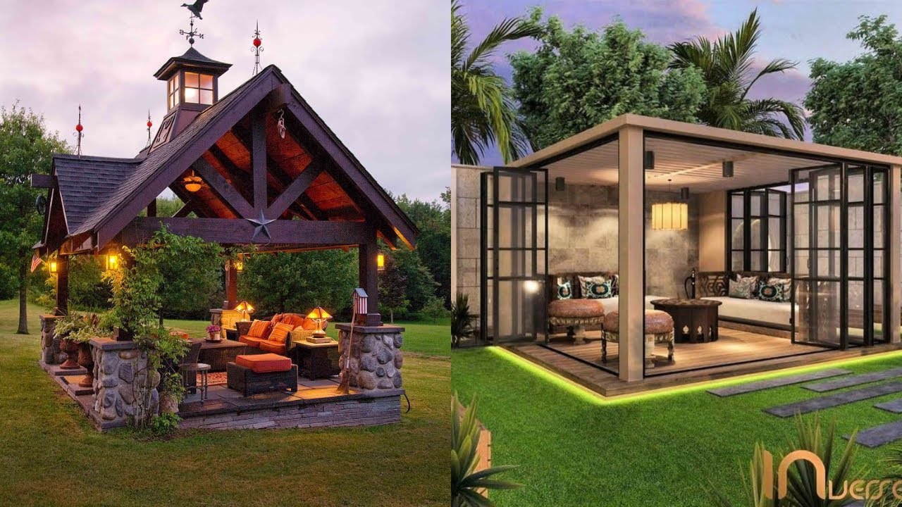 BACKYARD PATIO DESIGN IDEAS| LATEST GAZEBO DESIGN IDEAS 2022| #interiorideas #interiordesign #patio