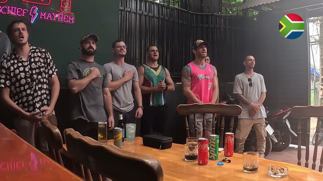 Dricus du Plessis walks out to SA National Anthem ] South Africans reaction