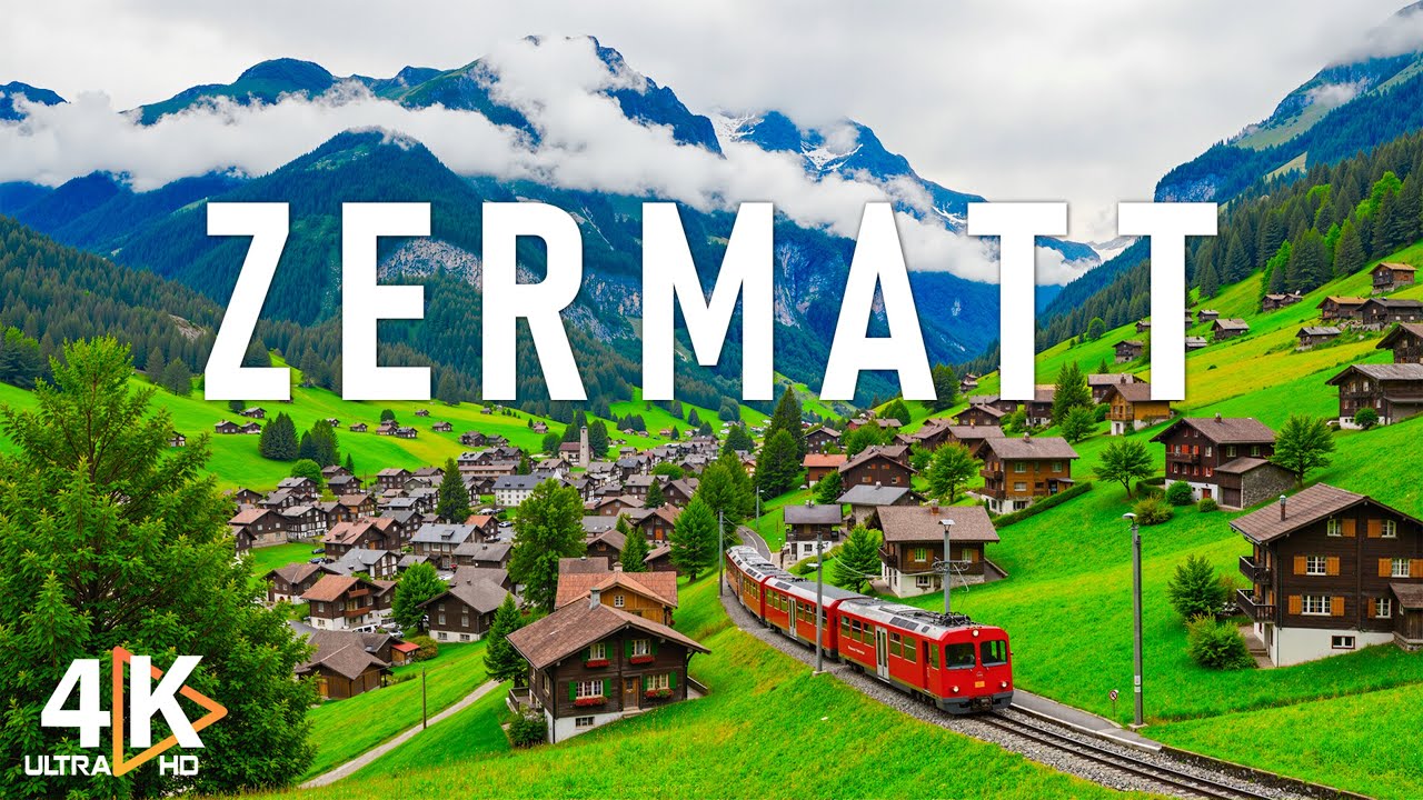 Весна в Церматте 4K 🇨🇭 | Знаменитый Маттерхорн, альпийская деревня и весенние пейзажи Швейцарии