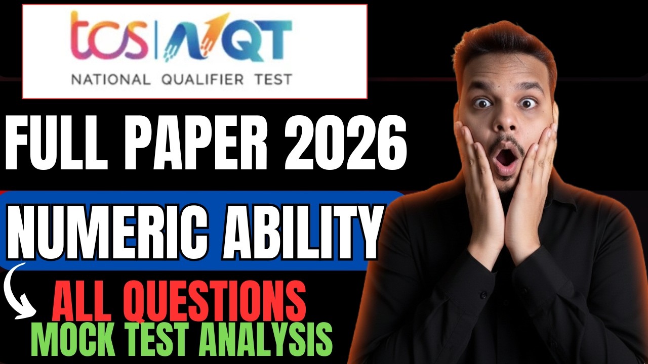 TCS NQT 2026 *ULTRA Mock Test Analysis* | TCS NQT 2026 Aptitude Full Paper | Numeric Ability