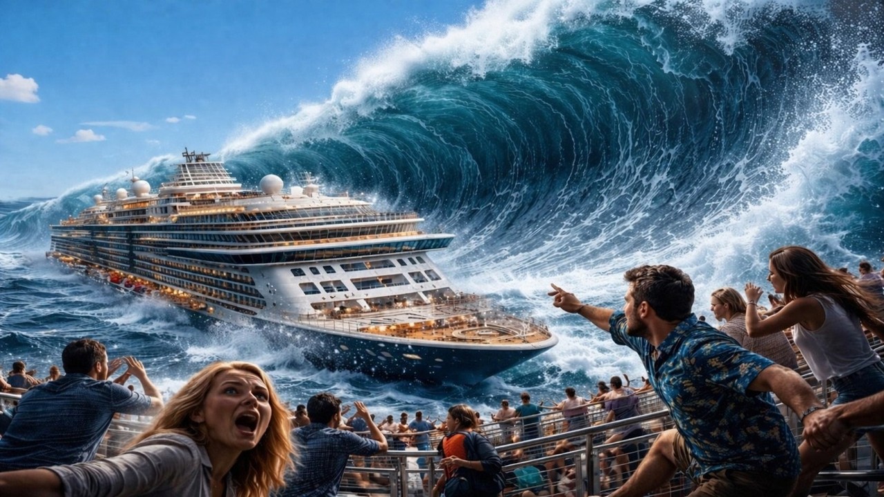 Massive Tsunami Hits Luxury Cruise Ship