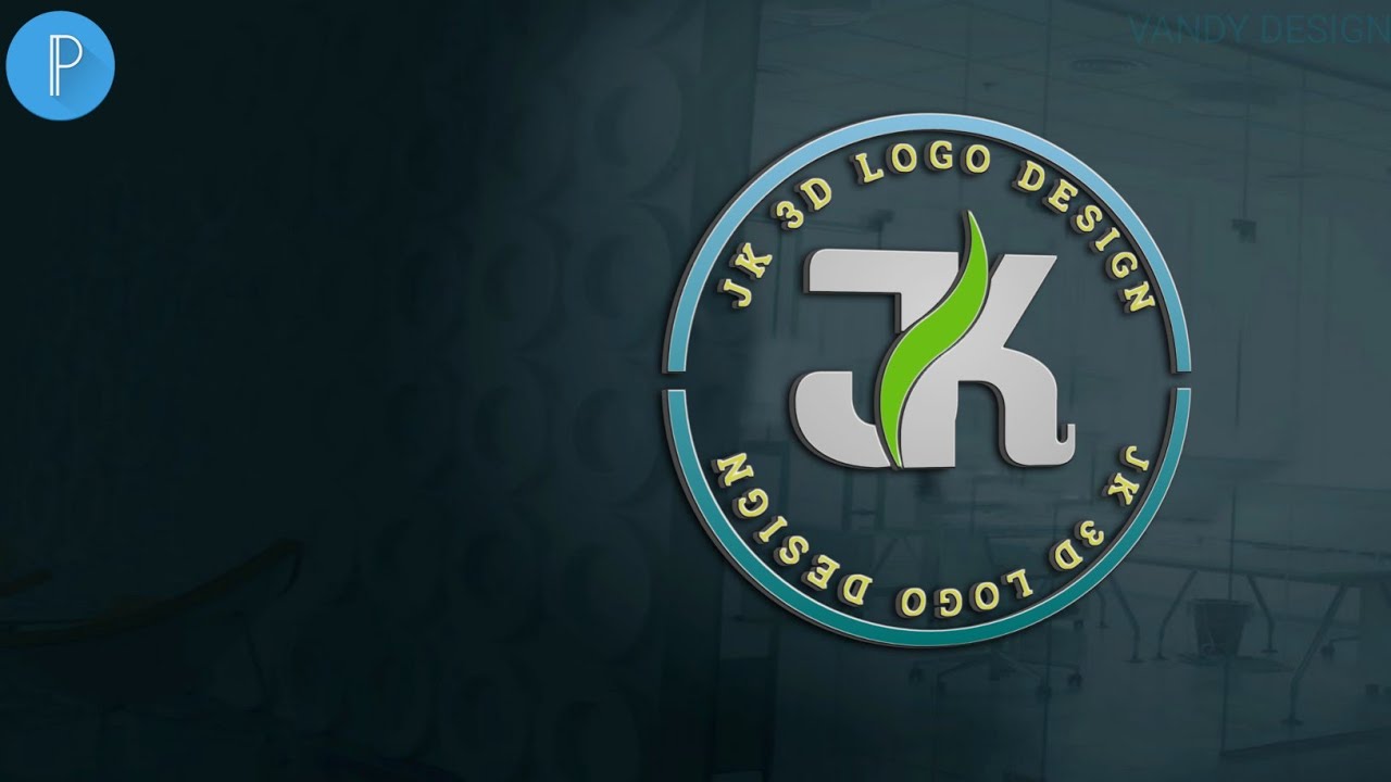 J K Professional logo design tutorial-Pixellab logo design[Vandy Design]