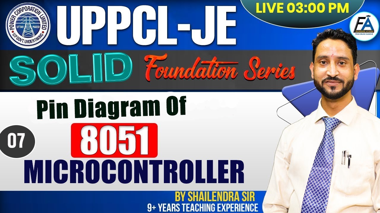 07 | PIN DIAGRAM OF 8051  MICROCONTROLLER  | SOLID FOUNDATION SERIES | BY SHAILENDRA SIR