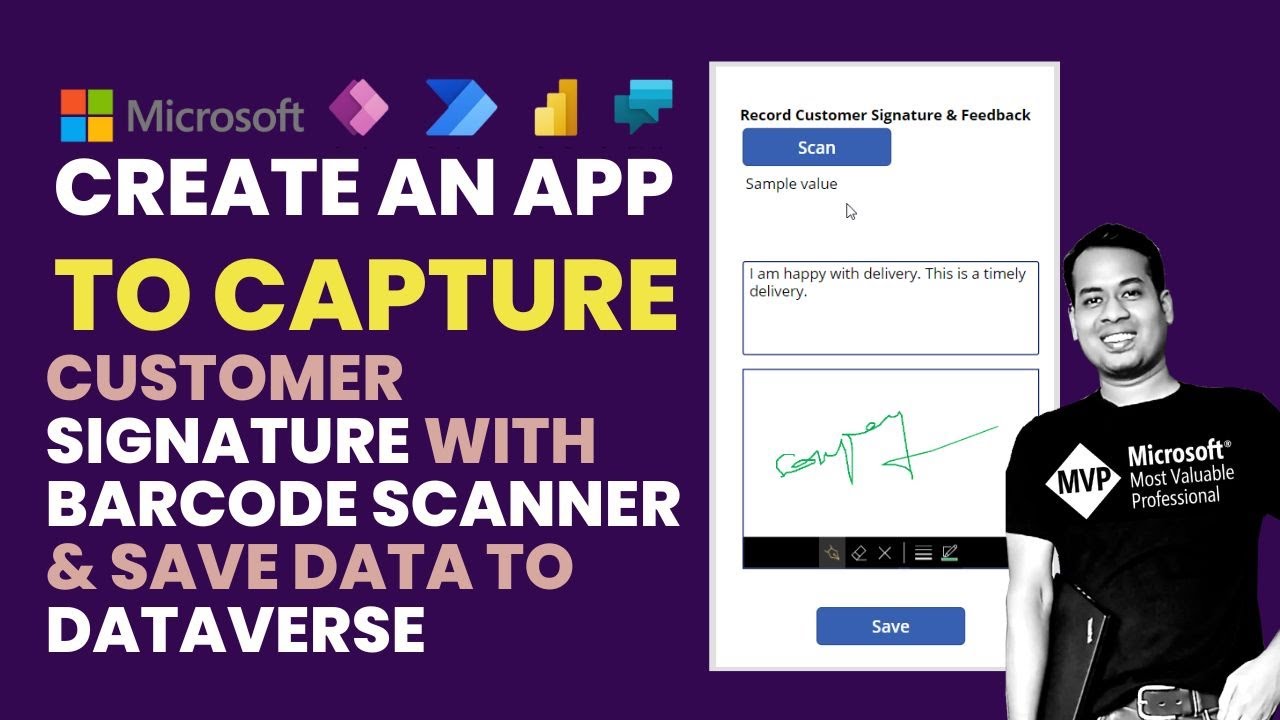 Capture Signature and Scan barcode and store data in Dataverse using Canvas App - Delivery Boy App