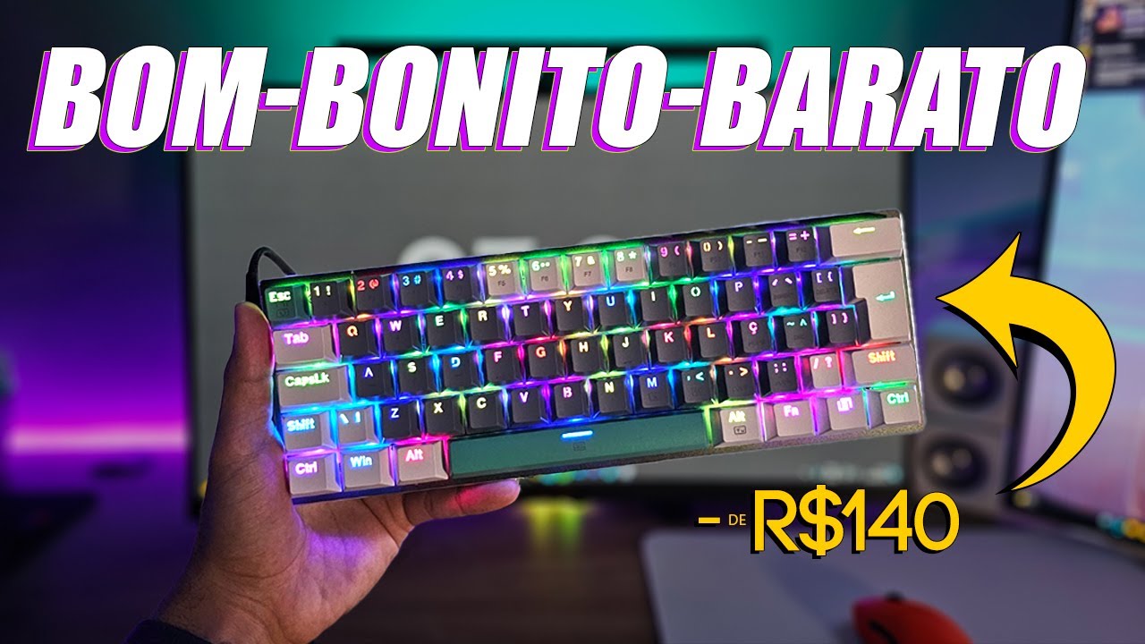 O MELHOR TECLADO ABNT2 CUSTO BENEFÍCIO DO ALIEXPRESS - Machenike K500-B61
