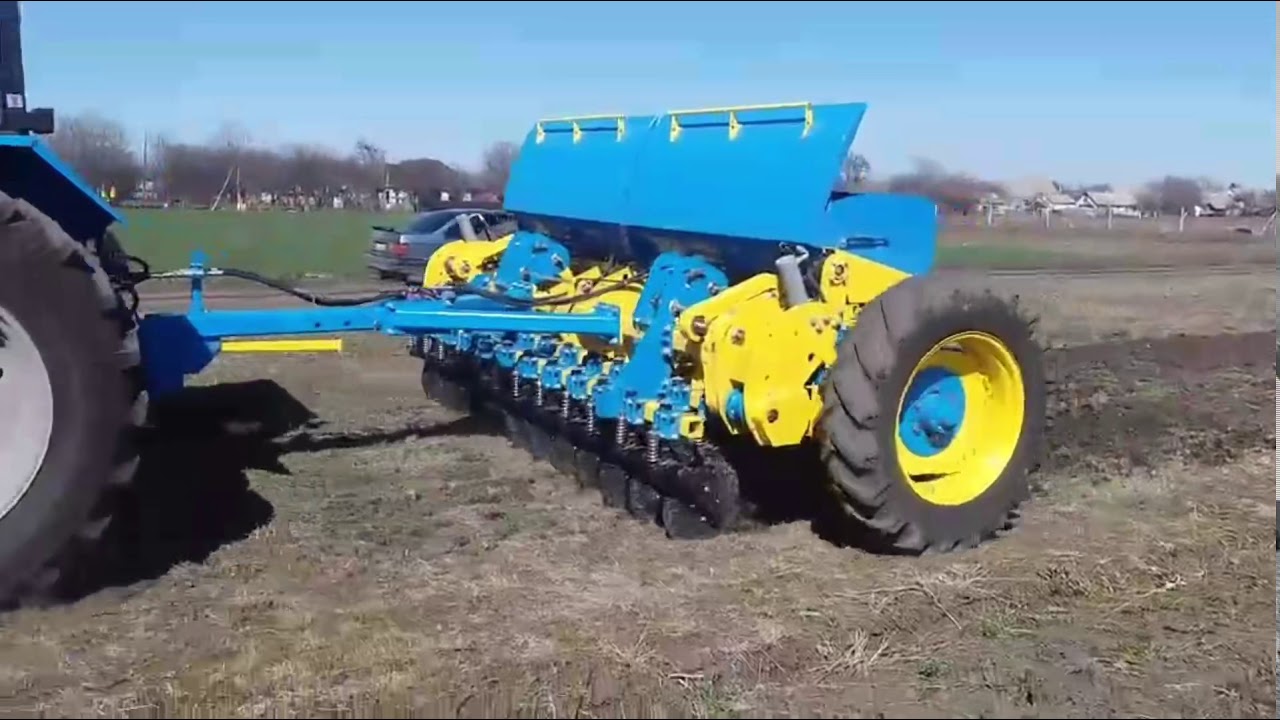 Тест сеялки зерновой универсальной  СИЧ 3.6 No-Till, Mini-Till, настройка и наладка, высев семян