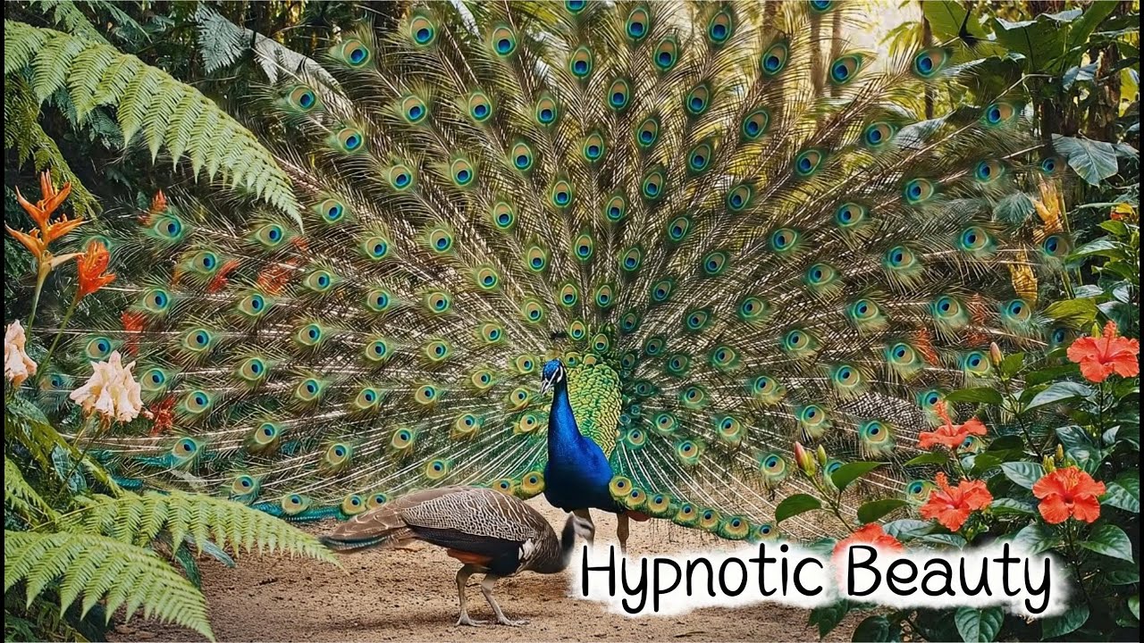 Hypnotic Nature: Watching Peacocks Dance & Relaxing Music to Sleep Fast #deepsleep