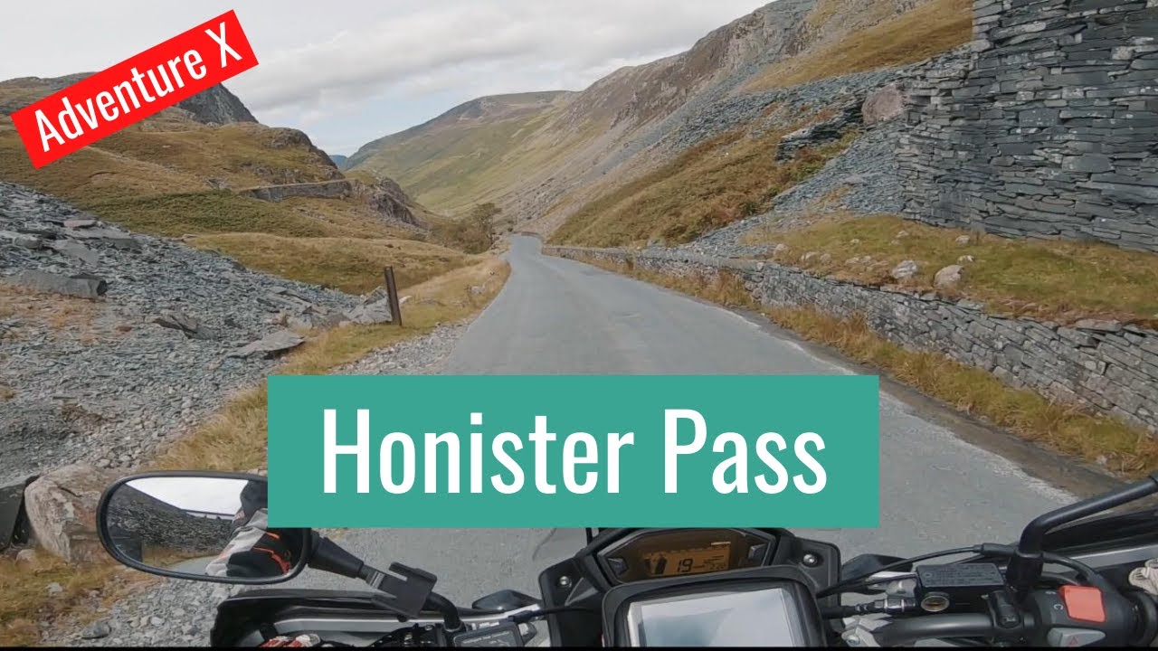 Lake District, Honister pass, Honda CB500X