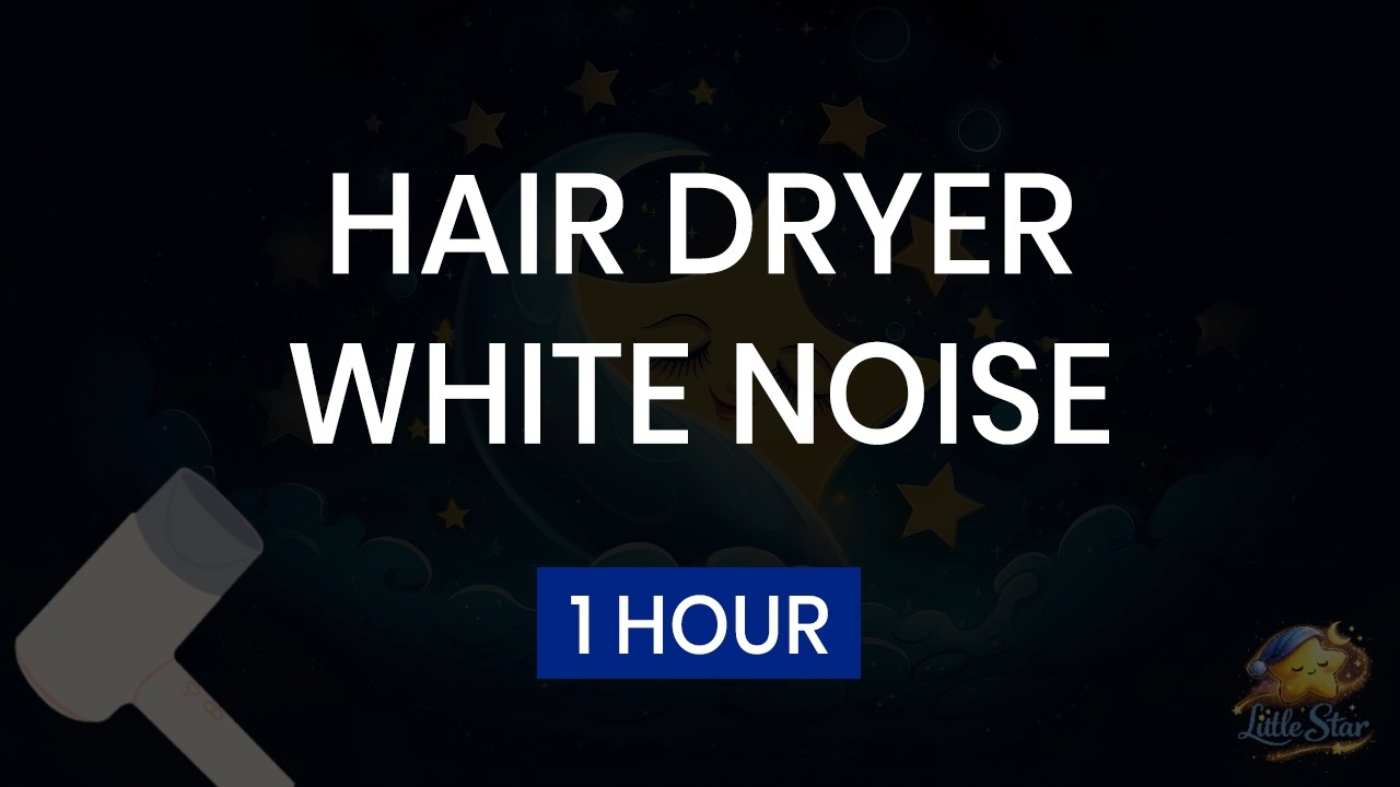 Hair Dryer White Noise for Babies 💤 1 Hour Pure Blow Dryer Sound | Deep Sleep