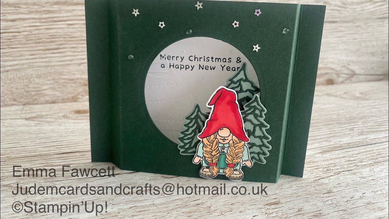 How to make a shadow box card using the  Stampin’ Up! Kindest Gnomes bundle