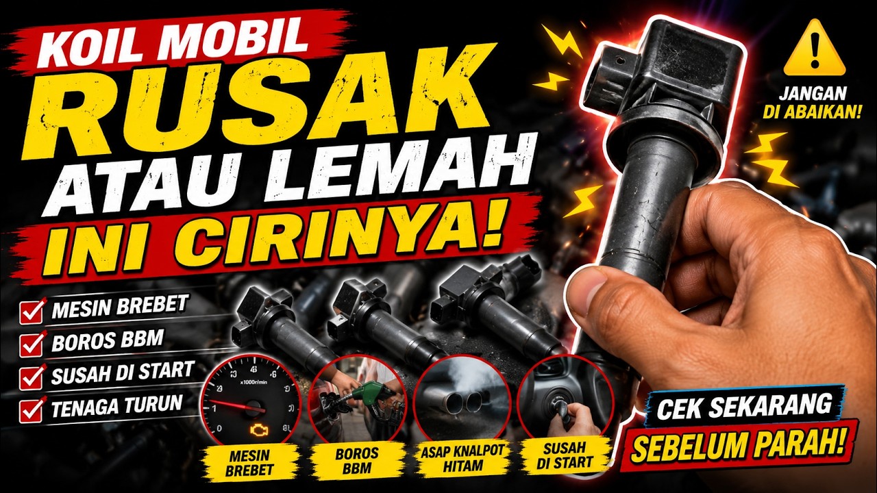 🔴 KOIL / COIL MOBIL RUSAK ATAU LEMAH INI CIRINYA!!! #sparepartmobil