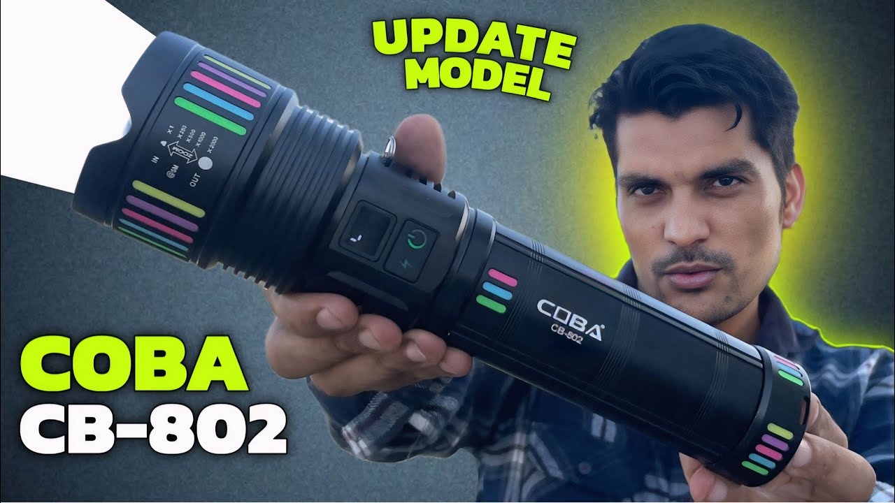 COBA CB802 FULL DETAILED REVIEW LONG RANGE TESTING || METAL BODY TORCH ￼ 3km long range
