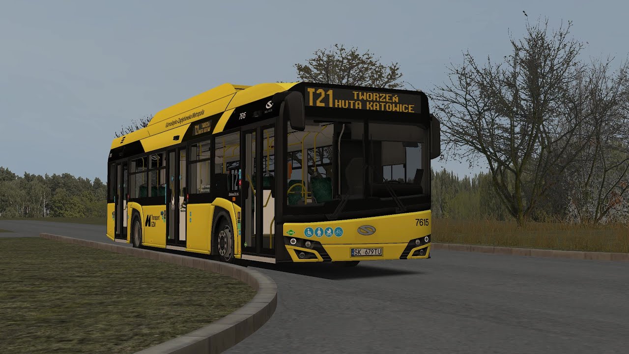 🚌OMSI 2 Linia T21 Dąbrowa Górnicza Urząd Pracy - Tworzeń Huta Katowice🚌#7615