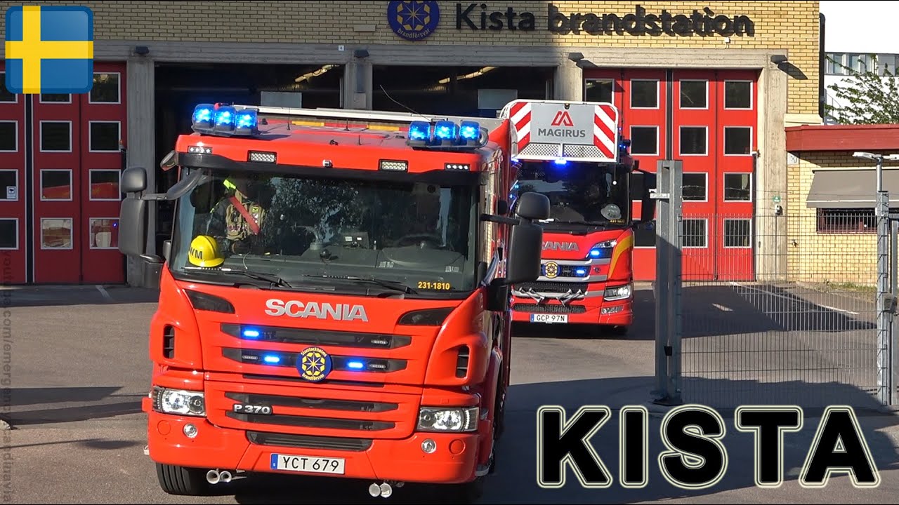 Stockholm Fire Department 1810, 1830/Kista brandstation utryckning [SE | 6.2023]