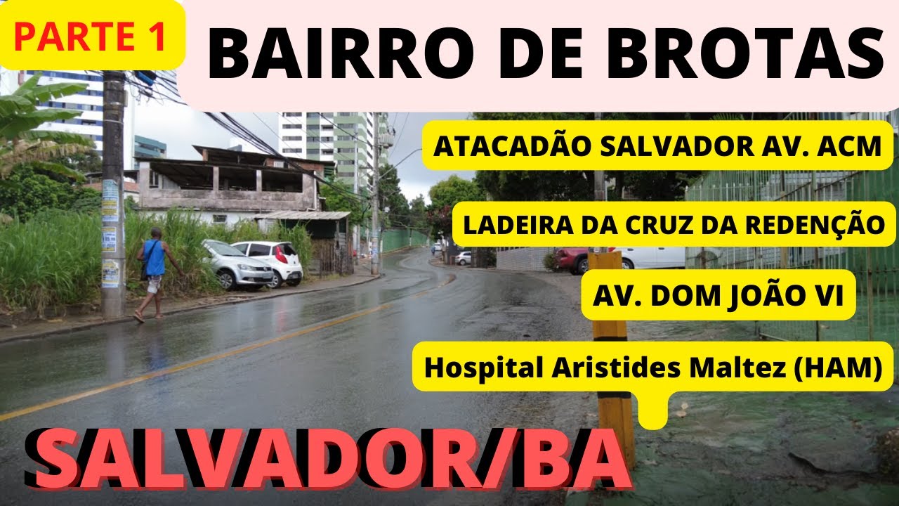 ⁴ᴷ⁶⁰ Walking Salvador Bahia.. Caminhada Bairro de Brotas **Parte 1** (14 Março,2022)