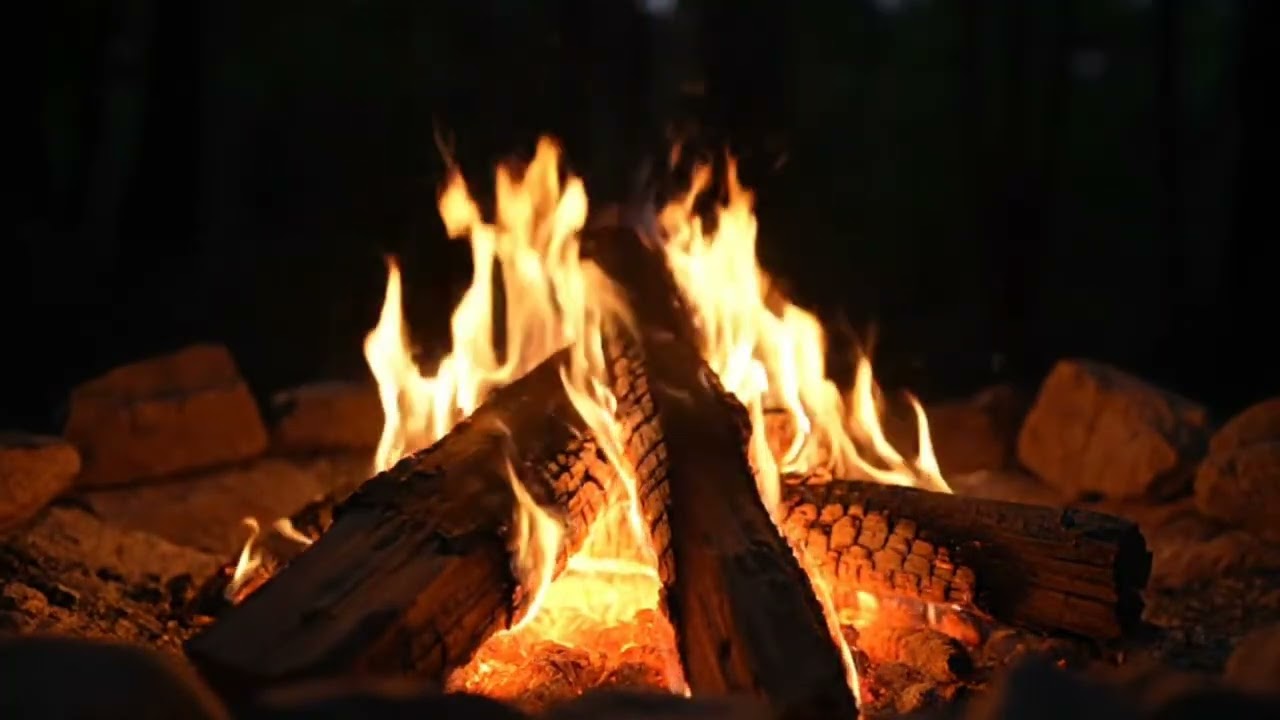 Soft Evening Campfire for Peaceful Relaxation