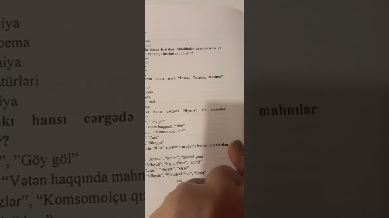 DİM imtahan mövzularından test.Azərbaycan bəstəkarları