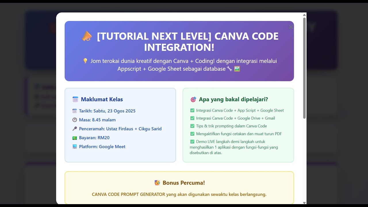 Pengenalan Integrasi Data Dari Canva Ke Spreadsheet