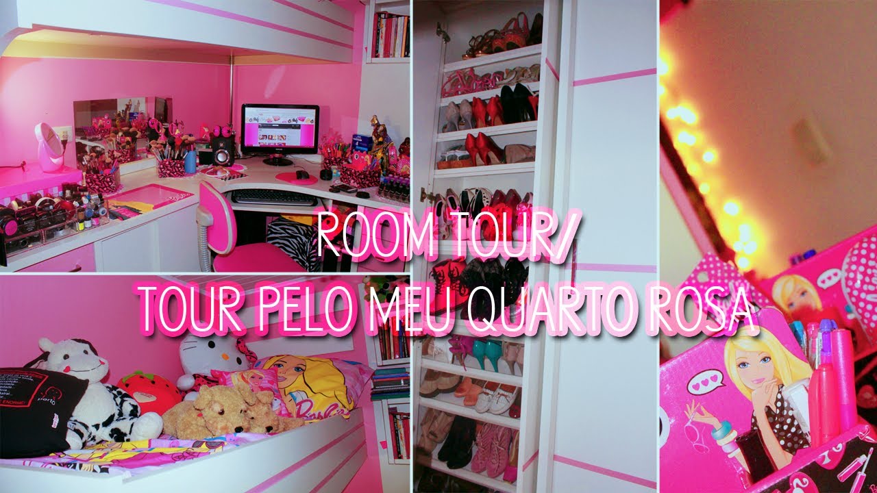 Tour pelo meu quarto rosa / Room Tour by @Sehziinha
