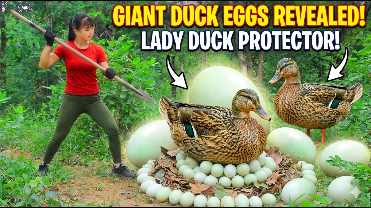More than 1,000 duck eggs were harvested from the farm