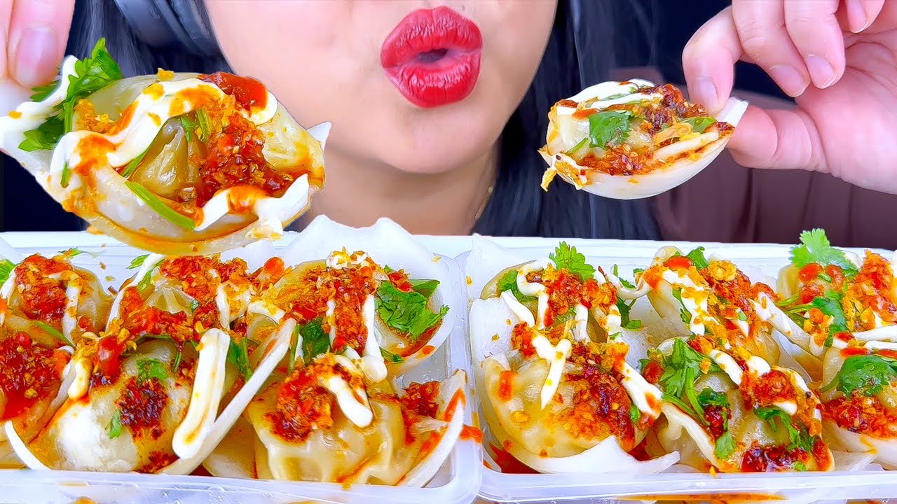 SOUP DUMPLINGS WITH ONION CUPS | ASMR | MUKBANG | EATING SOUNDS | TIKTOK VIRAL FOODS