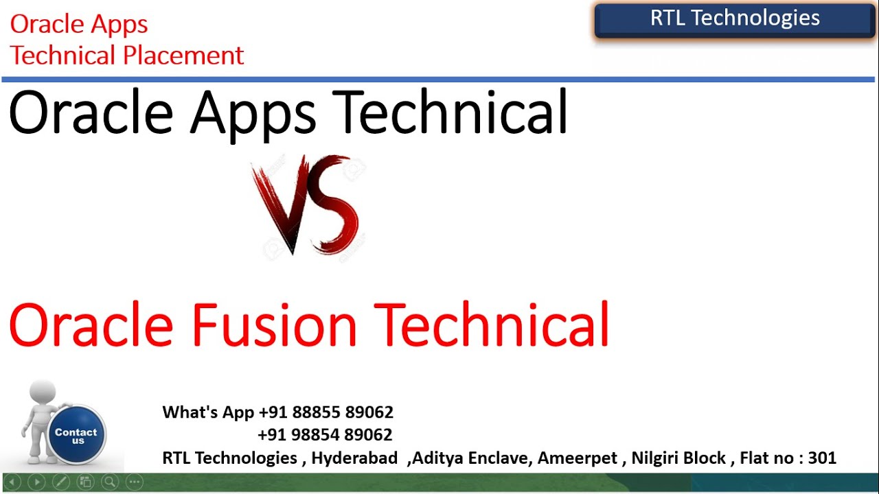Oracle Apps Technical Placement | Oracle Fusion Technical | Difference between Oracle Apps & Fusion