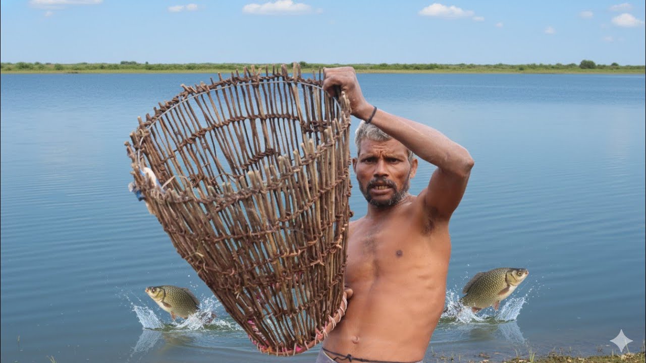 மீன் பிடிக்க ஊத்தா கட்ட செய்யலாம் வாங்க | Ancient method fishing net making