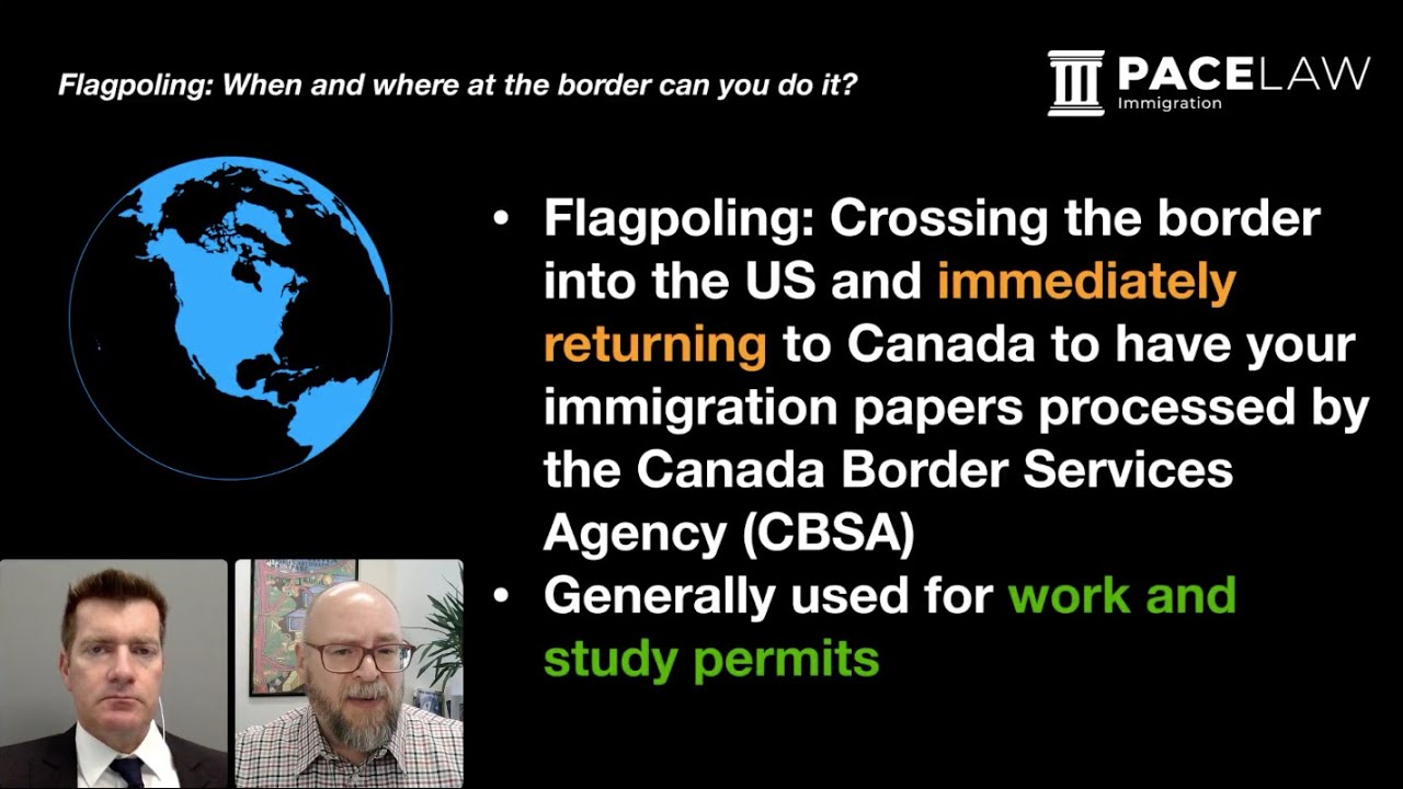 Flagpoling: When and where at the border can you do it?