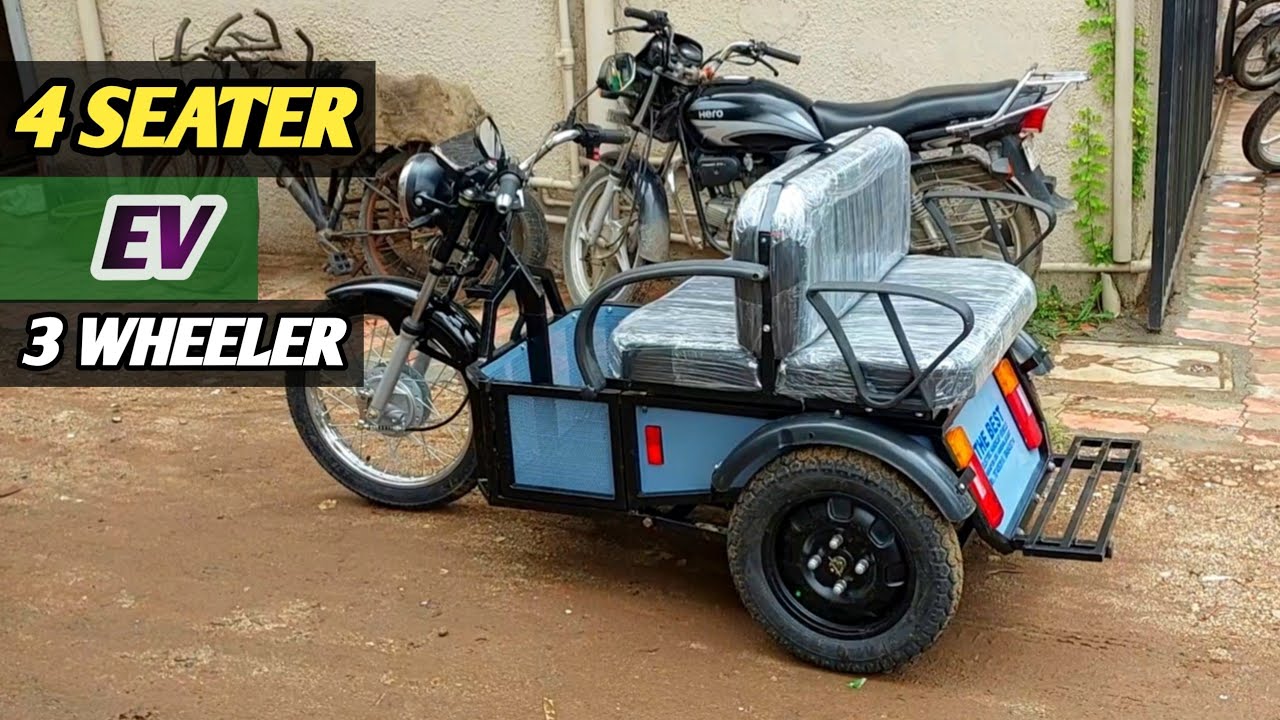 Electric three wheel scooter with four seater | Made In India Electric Scooter