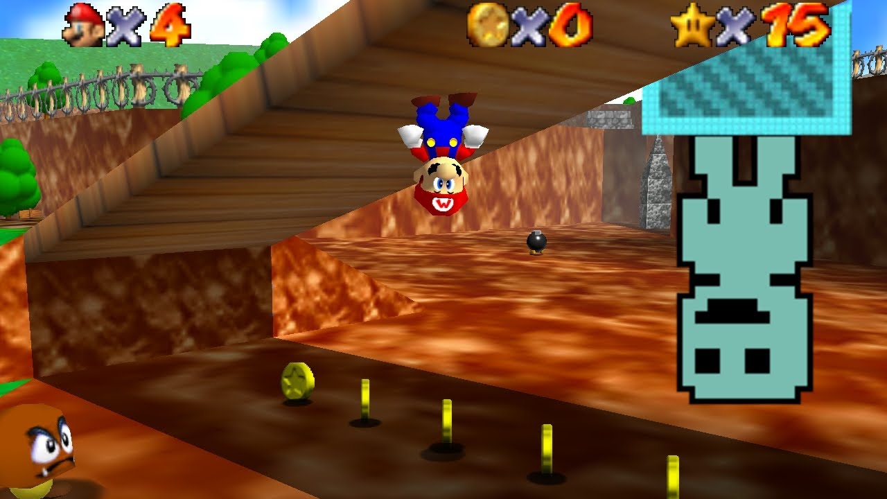 VVVVVV Anti-Gravity Mechanics in Super Mario 64 (Real N64 Capture)