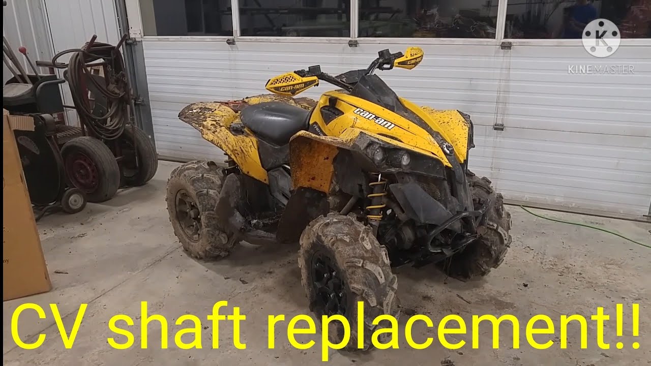 Replace rear cv shaft on g2 Can Am Renegade!